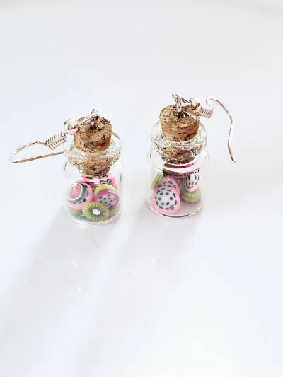 Boucles d'oreilles Fioles multifruits