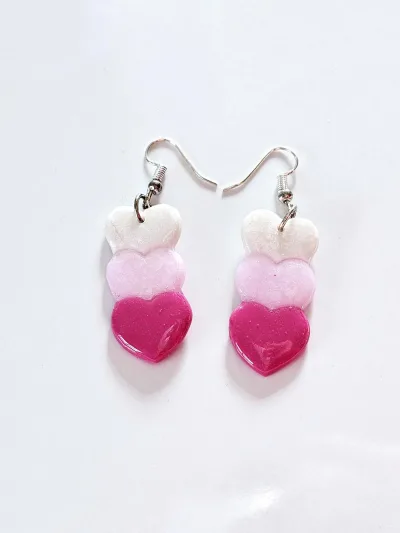 Boucles d'oreilles Cœurs en pagaille