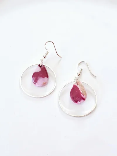 Boucles d'oreilles Faire des Ronds "Gouttes"- 30 mm