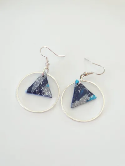 Boucles d'oreilles Faire des Ronds Triangle - 30 mm
