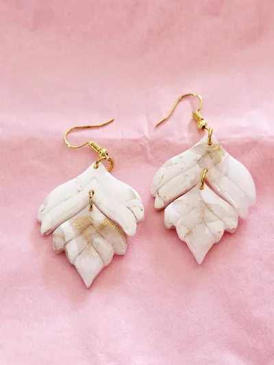 Boucles d'oreilles Feuillage uni