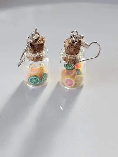 Boucles d'oreilles Fioles agrumes
