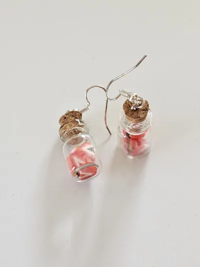 Boucles d'oreilles Fioles fraises