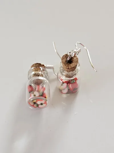 Boucles d'oreilles Fioles pommes