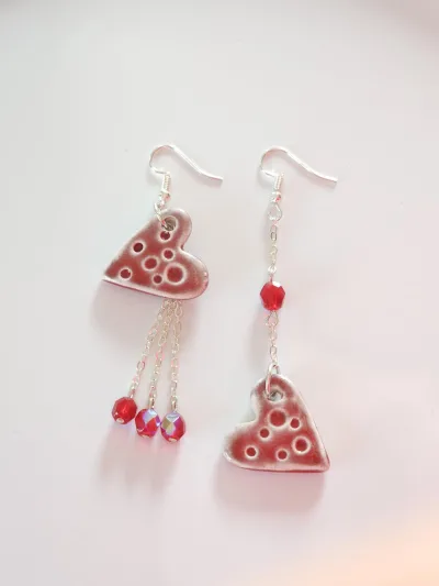 Boucles d'oreilles Love Céramique