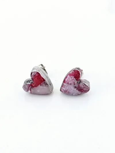 Boucles d'oreilles Love puces